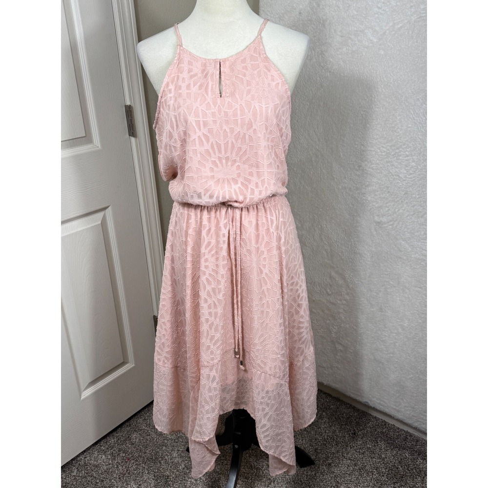 Mossimo Pink Dress Sleeveless High Neck Handkerchief Summer Dress Fairycore‎ S